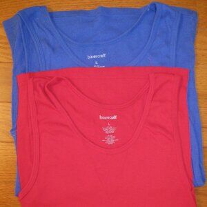 2 Boxercraft Mens Tank Shirt Large Red/Blue